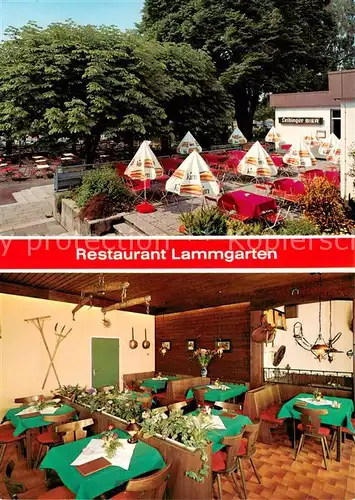 AK / Ansichtskarte 73846039 Friedrichshafen_Bodensee Restaurant Lammgarten Gaststube Terrasse Friedrichshafen Bodensee