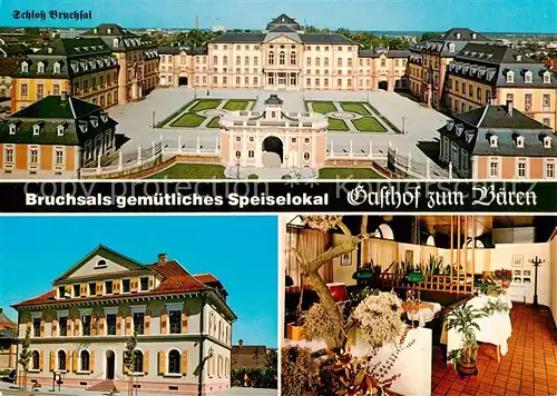 AK / Ansichtskarte  Bruchsal Schloss Bruchsal Speiselokal Gasthof zum Baeren Bruchsal