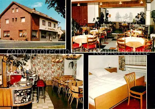 AK / Ansichtskarte 73846057 Lohfeld_Porta_Westfalica Gasthaus Hausberger Schweiz Gastraeume Bar Zimmer Lohfeld_Porta_Westfalica