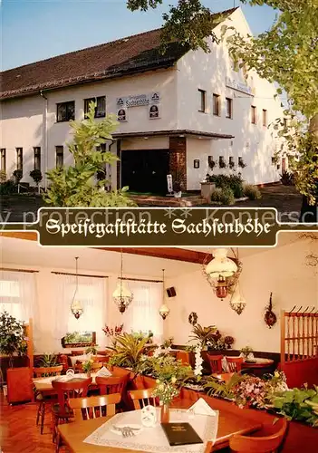 AK / Ansichtskarte  Polkenberg Speisegaststaette Sachsenhoehe Gastraum Polkenberg