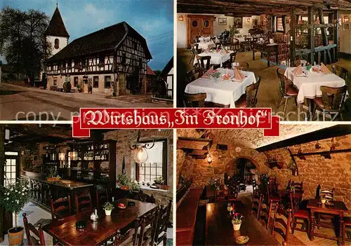 AK / Ansichtskarte  Queichhambach Wirtshaus Im Fronhof Gastraeume Gewoelbekeller Queichhambach