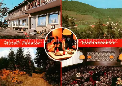 AK / Ansichtskarte 73846136 Oberschwandorf_Haiterbach Hotel Pension Waldachblick Gaststube Panorama Oberschwandorf Haiterbach