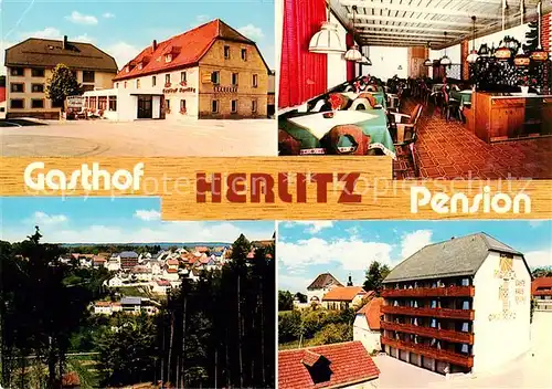 AK / Ansichtskarte  Pegnitz Gasthof Herlitz Pension Gastraum Panorama Pegnitz