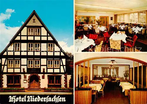 AK / Ansichtskarte  Hoexter_Weser Hotel Niedersachsen Gastraeume Hoexter Weser