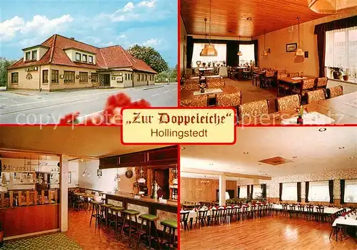 AK / Ansichtskarte  Hollingstedt_Schleswig Gaststaette Zur Doppeleiche Gastraeume Bar Hollingstedt_Schleswig