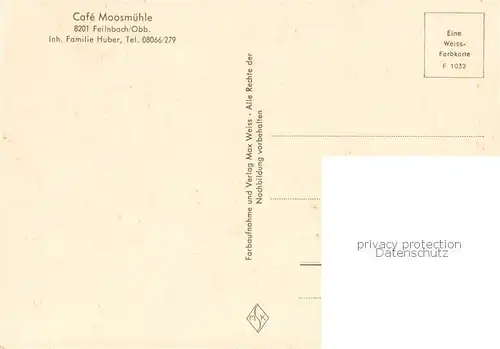 AK / Ansichtskarte  Feilnbach_Bad Cafe Moosmuehle Gartenterrasse Feilnbach_Bad