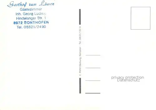 AK / Ansichtskarte 73846201 Sonthofen__Oberallgaeu Gasthof zum Loewen 