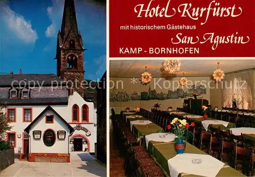 AK / Ansichtskarte 73846220 Kamp-Bornhofen_Rhein Hotel Kurfuerst mit historischem Gaestehaus San Augustin 