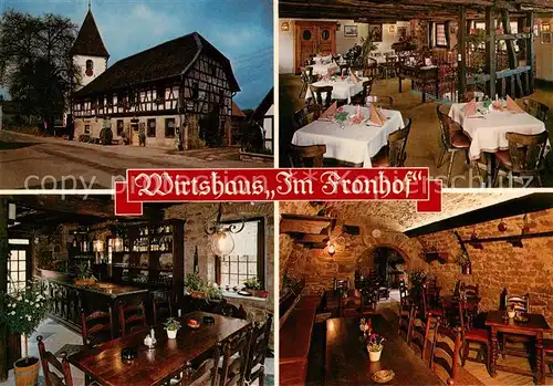 AK / Ansichtskarte  Queichhambach Wirtshaus Im Fronhof Gastraeume Gewoelbekeller Queichhambach