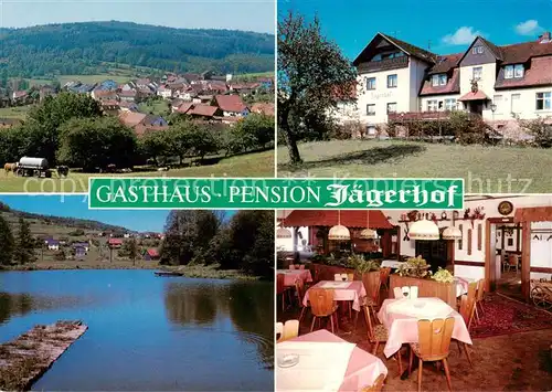 AK / Ansichtskarte 73846250 Neuengronau Gasthaus Pension Jaegerhof Gaststube Panorama Angelsee Neuengronau