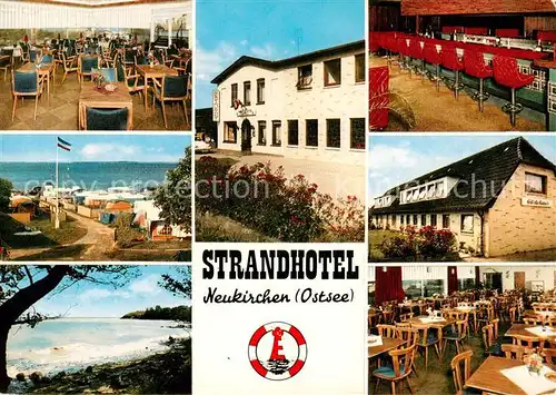 AK / Ansichtskarte 73846257 Neukirchen_Quern Strandhotel Neukirchen Gastraeume Bar Strandpartie Neukirchen Quern