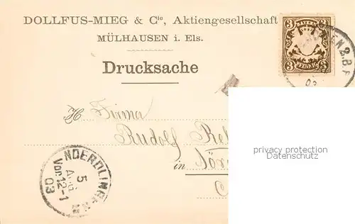 AK / Ansichtskarte  Muelhausen_Elsass Dollfus Mieg et Cie Aktiengesellschaft Infopostkarte Muelhausen Elsass