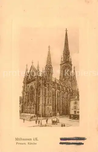 AK / Ansichtskarte  Muelhausen_Elsass Protestantische Kirche Muelhausen Elsass