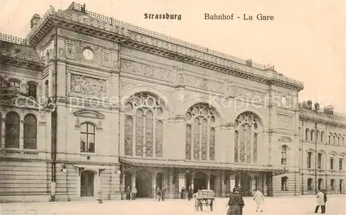 AK / Ansichtskarte  Strassburg__Strasbourg_67_Bas-Rhin Bahnhof 