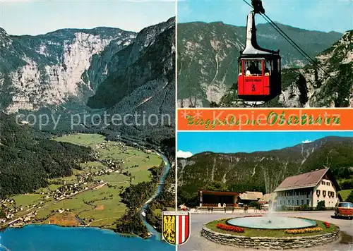 AK / Ansichtskarte Seilbahn_Cable Car_Telepherique Obertraun am Hallstaetler See Dachstein 