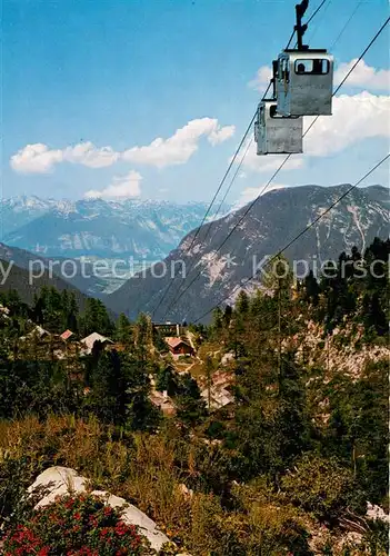 AK / Ansichtskarte Seilbahn_Cable Car_Telepherique Berghaeuser Krippenbrunn Linz 