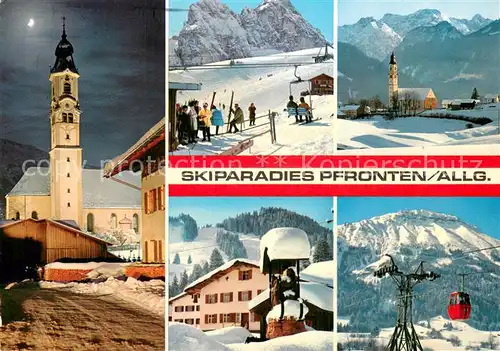 AK / Ansichtskarte Sessellift_Chairlift_Telesiege Pfronten im Allgaeu  