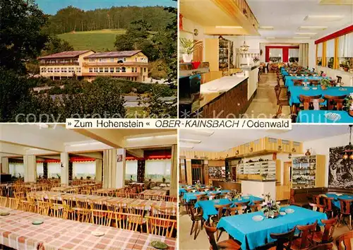 AK / Ansichtskarte Reichelsheim_Odenwald Gasthaus Pension Zum Hohenstein Gastraeume Theke Reichelsheim Odenwald