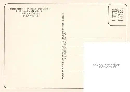 AK / Ansichtskarte Hanstedt_Nordheide Gaststaette Heidepeter Gartenterrasse Hanstedt_Nordheide