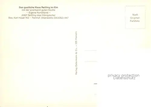 AK / Ansichtskarte Reitling Haus Reitling im Elm Terrasse Reitling