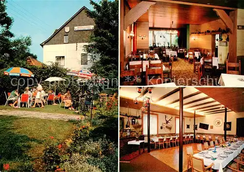 AK / Ansichtskarte Bad_Salzuflen Cafe Restaurant Hollenstein Gastraeume Gartenterrasse Bad_Salzuflen