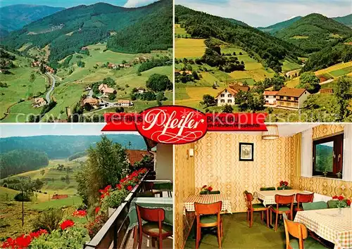 AK / Ansichtskarte Buerchau Panorama Gaestehaus Pfeifer Gaststube Balkon Buerchau