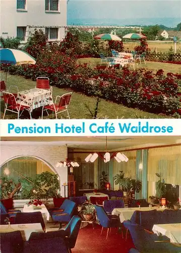 AK / Ansichtskarte Bad_Oeynhausen Pension Hotel Cafe Waldrose Gastraum Bad_Oeynhausen