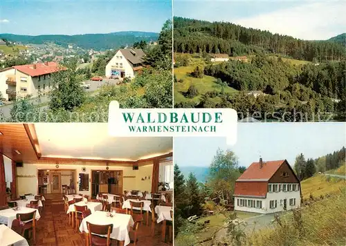 AK / Ansichtskarte Warmensteinach Gastaett Waldbaude mit Gaestehaus und Haus Waldfriede Warmensteinach