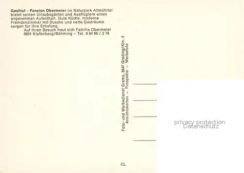 AK / Ansichtskarte Boehming Gasthof Pension Obermeier Zimmer Gaststube Panorama Boehming