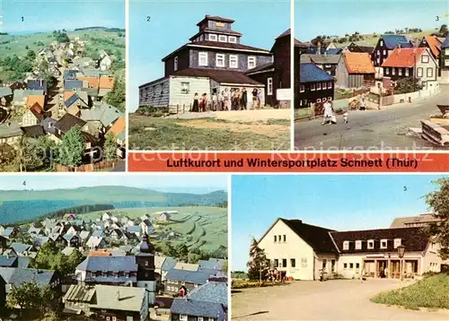 AK / Ansichtskarte Schnett_Masserberg_Thueringer_Wald Teilansichten Jugendherberge Kulturhaus 