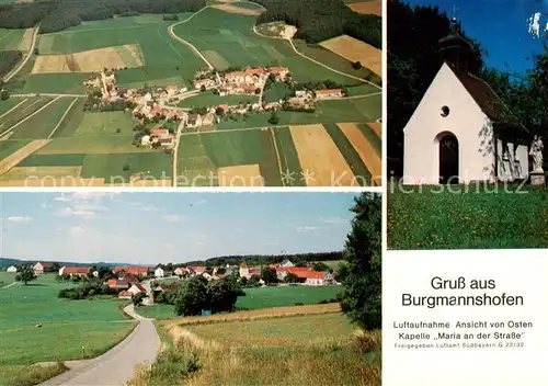 AK / Ansichtskarte Burgmannshofen Fliegeraufnahme Panorama Kapelle Maria an der Strasse Burgmannshofen