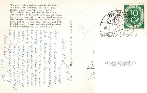 AK / Ansichtskarte Hameln_Weser Rattenfaengerhaus Ortsansicht Der Rattenfaenger entfuehrt die Kinder in den Calvariberg Hameln Weser