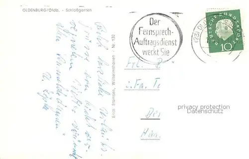 AK / Ansichtskarte Oldenburg__Oldenburg Schlossgarten 