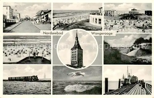 AK / Ansichtskarte Wangerooge_Wangeroog_Nordseebad Strasse Strandpartien Inselbahn Duenen Leuchtturm Mole 