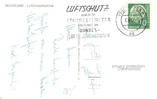 AK / Ansichtskarte Helgoland Fliegeraufnahme Helgoland