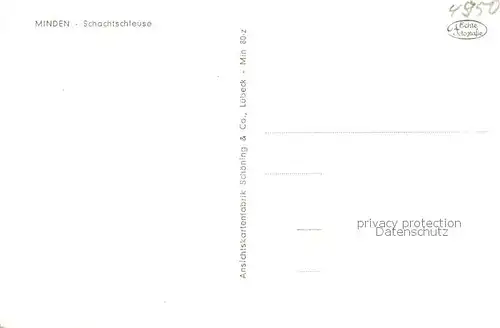 AK / Ansichtskarte Minden__Westfalen_Weser Schachtschleuse 