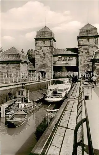 AK / Ansichtskarte Minden__Westfalen_Weser Schachtschleuse 