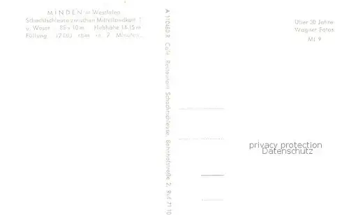 AK / Ansichtskarte Minden__Westfalen_Weser Schachtschleuse  