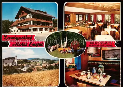 AK / Ansichtskarte 73846586 Rickenbach_Hotzenwald Landgasthof Hotel Engel Gastraeume Kirche Rickenbach Hotzenwald