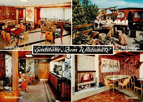 AK / Ansichtskarte 73846591 Bad_Driburg Gaststaette Zum Wildschuetz Gaststube Stammtisch Schankraum Tanzsaal Bad_Driburg