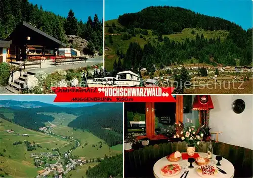 AK / Ansichtskarte  Muggenbrunn Campingplatz Hochschwarzwald Panorama Fliegeraufnahme Gaststube Muggenbrunn