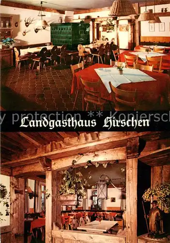 AK / Ansichtskarte  Birndorf Landgasthaus Hirschen Gastraeume Birndorf