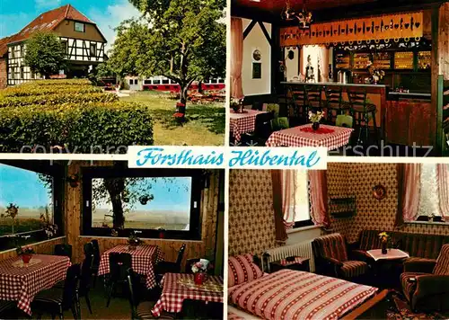AK / Ansichtskarte 73846638 Duderstadt Forsthaus Huebental Kaffeegarten Gastraeume Zimmer Duderstadt