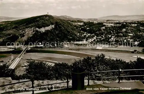 AK / Ansichtskarte  Porta_Westfalica Blick vom Kaiser Wilhelm Denkmal Porta_Westfalica