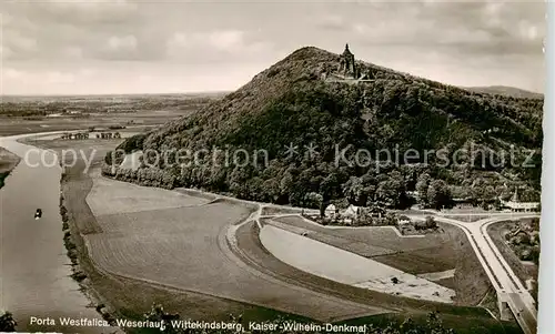 AK / Ansichtskarte  Porta_Westfalica Weserlauf Wittekindsberg Kaiser Wilhelm Denkmal Porta_Westfalica