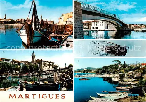 AK / Ansichtskarte  Martigues_13_Bouches-du-Rhone Bateau de Peche a Ferrieres Le Nouveau Pont Canal St Sebastien Ste Anne 