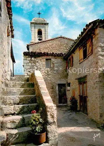AK / Ansichtskarte  Gourdon__06_Alpes-Maritimes La Sarrazine Le Village perche L'Eglise 