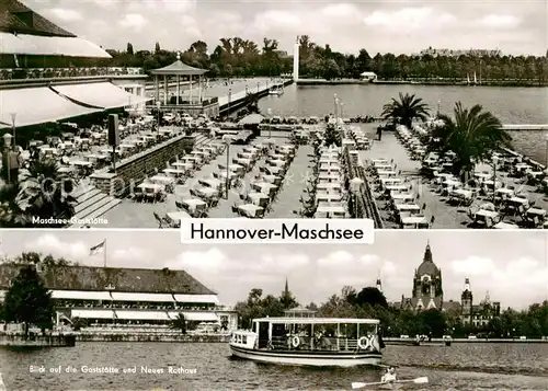 AK / Ansichtskarte  Hannover Maschsee Gaststaette Neues Rathaus Hannover