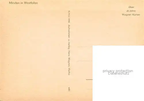 AK / Ansichtskarte  Minden__Westfalen_Weser Weserkreuz Kanalbruecke Schachtschleuse Dom Nordseite Rathaus und Scharn 