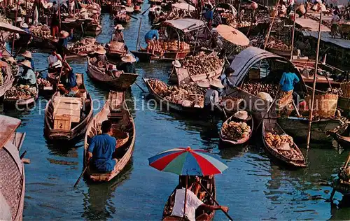 AK / Ansichtskarte 73846801 Bangkok_Thailand The Floating Market 